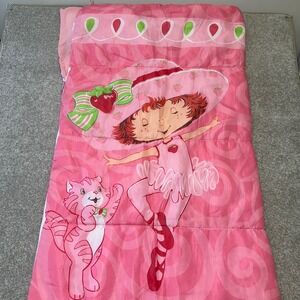Strawberry Shortcake Sleeping Bag Ballerina Cat Cutie Pies Pink Kids Y2k 2003